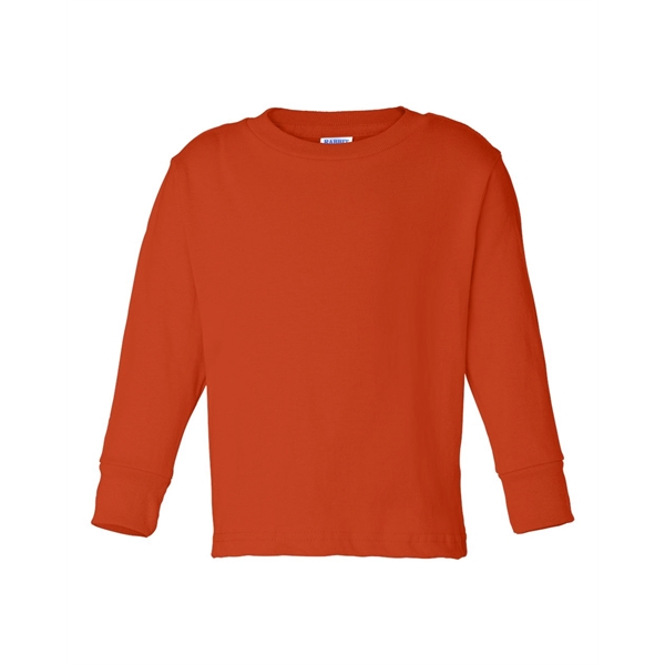 Rabbit Skins Toddler Cotton Jersey Long Sleeve Tee - Rabbit Skins Toddler Cotton Jersey Long Sleeve Tee - Image 13 of 33