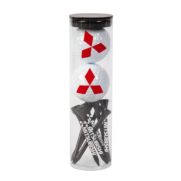 2 Golf Balls with Tees  in Tube