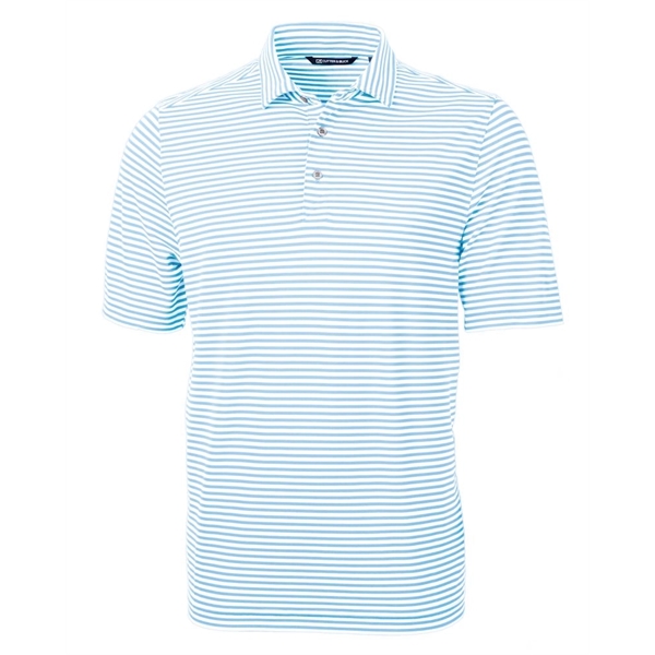 Cutter & Buck Virtue Eco Pique Stripe Recycled Mens Big a... - Cutter & Buck Virtue Eco Pique Stripe Recycled Mens Big a... - Image 0 of 15
