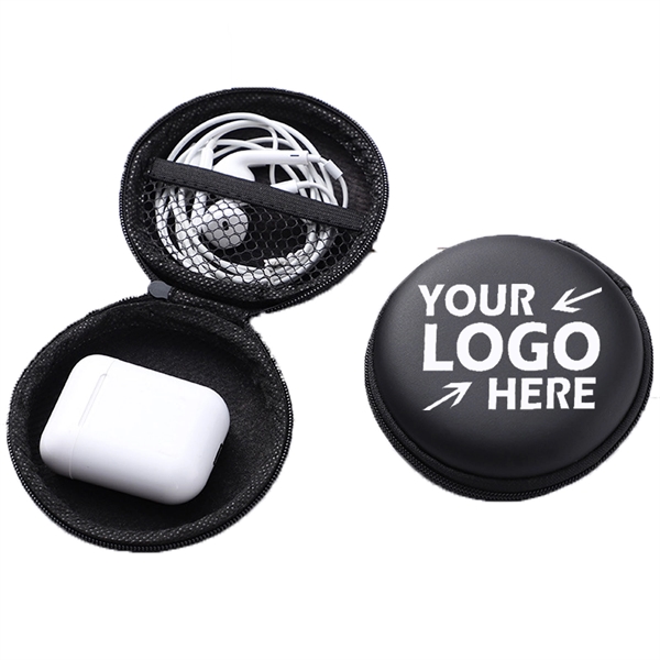 Portable Round Earphone Carrying Case - Portable Round Earphone Carrying Case - Image 0 of 1