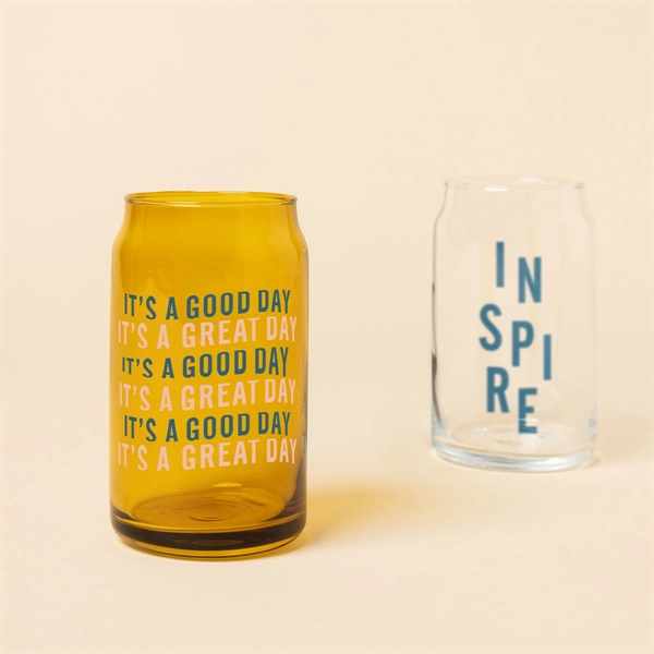 16 oz. Beer Can Glass - Amber - 16 oz. Beer Can Glass - Amber - Image 1 of 6