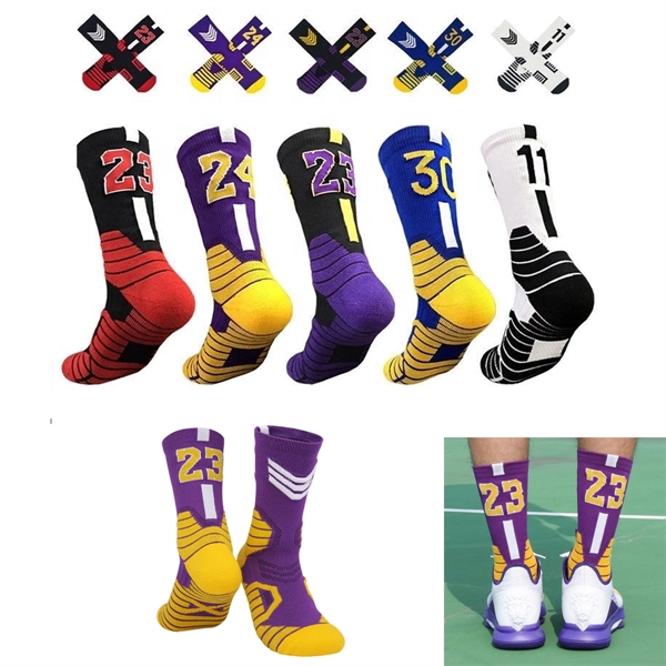 Athletic Sports Crew Socks With 3D Ankle Protection - Athletic Sports Crew Socks With 3D Ankle Protection - Image 0 of 3