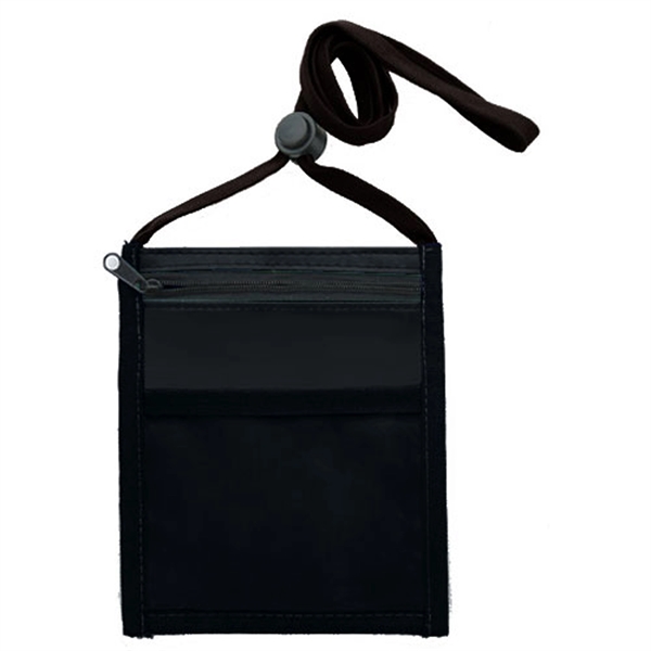Polyester Event Neck wallet w/ 3/8" Lanyard - Polyester Event Neck wallet w/ 3/8" Lanyard - Image 2 of 11