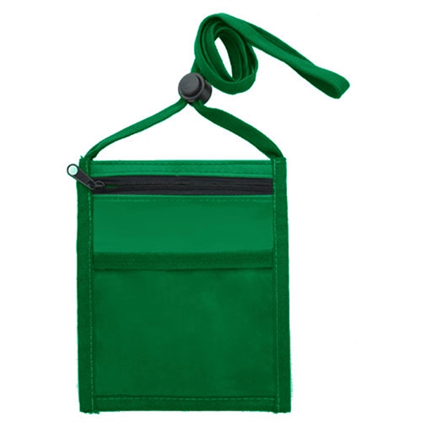 Polyester Event Neck wallet w/ 3/8" Lanyard - Polyester Event Neck wallet w/ 3/8" Lanyard - Image 3 of 11