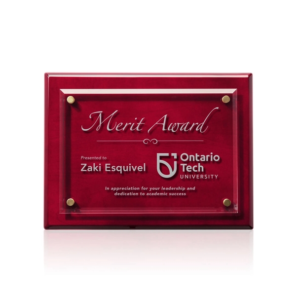 Caledon Plaque - Rosewood/Gold