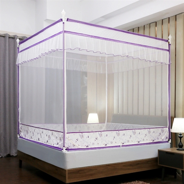 Elegant Canopy Bed Curtain 4 Corners Post Mosquito Netting - Elegant Canopy Bed Curtain 4 Corners Post Mosquito Netting - Image 2 of 4