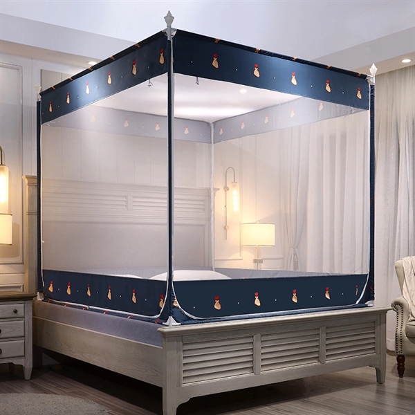 Elegant Canopy Bed Curtain 4 Corners Post Mosquito Netting - Elegant Canopy Bed Curtain 4 Corners Post Mosquito Netting - Image 3 of 4