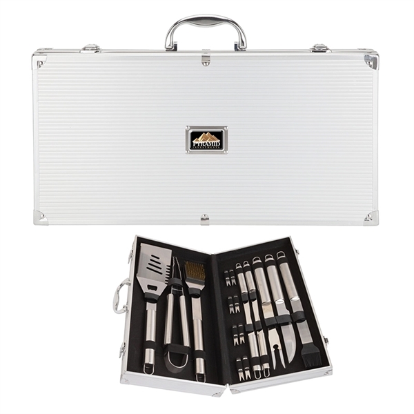 Central Park 18-Piece Steel BBQ Set - Central Park 18-Piece Steel BBQ Set - Image 0 of 1