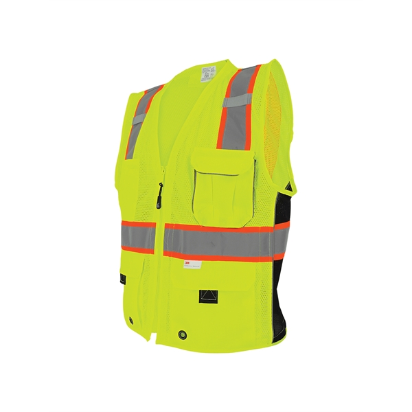 FrogWear® HV Mesh Polyester Surveyors Safety Vest - FrogWear® HV Mesh Polyester Surveyors Safety Vest - Image 4 of 7