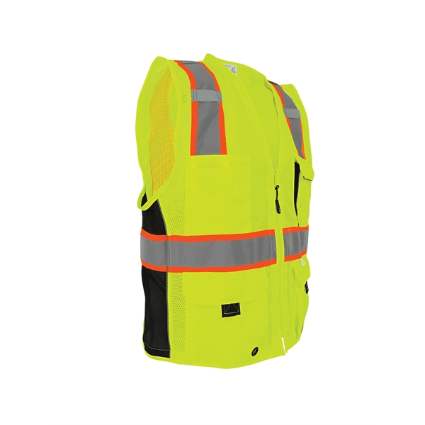 FrogWear® HV Mesh Polyester Surveyors Safety Vest - FrogWear® HV Mesh Polyester Surveyors Safety Vest - Image 5 of 7