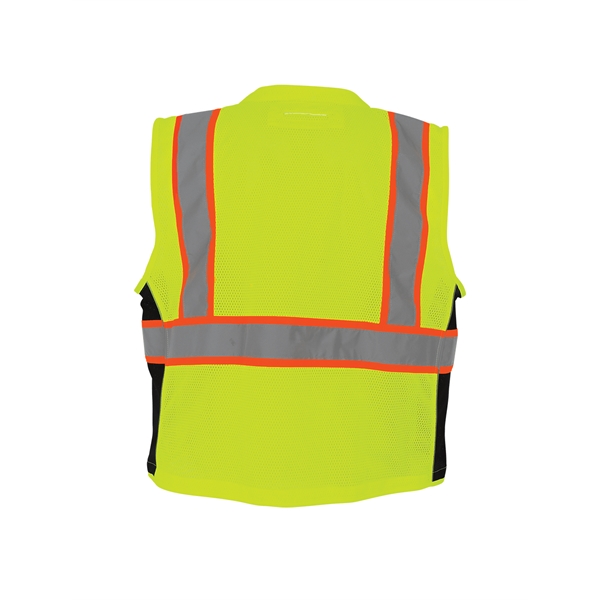 FrogWear® HV Mesh Polyester Surveyors Safety Vest - FrogWear® HV Mesh Polyester Surveyors Safety Vest - Image 6 of 7