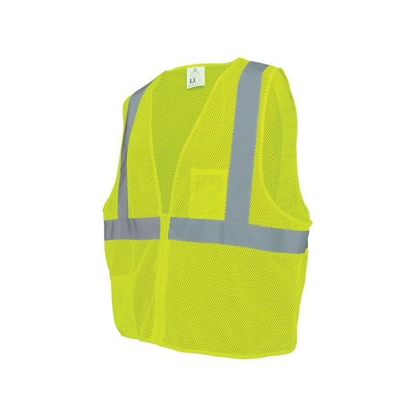 High-Visibility Lightweight Mesh Polyester Safety Vest - High-Visibility Lightweight Mesh Polyester Safety Vest - Image 1 of 3