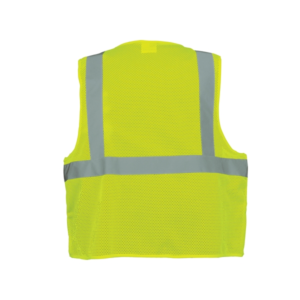 High-Visibility Lightweight Mesh Polyester Safety Vest - High-Visibility Lightweight Mesh Polyester Safety Vest - Image 2 of 3