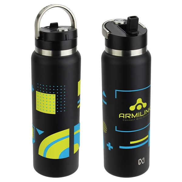 NAYAD® Ranger 40 oz Stainless Double-wall Bottle with Flip- - NAYAD® Ranger 40 oz Stainless Double-wall Bottle with Flip- - Image 1 of 2
