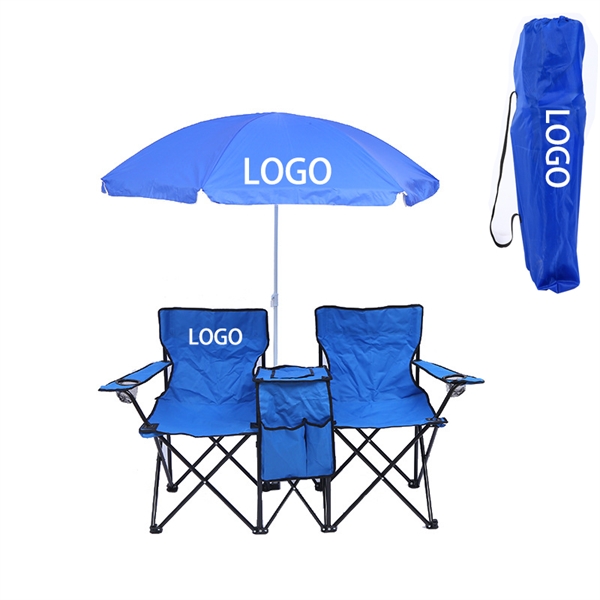 Portable  Foldable Beach Chair with Umbrella - Portable  Foldable Beach Chair with Umbrella - Image 0 of 2