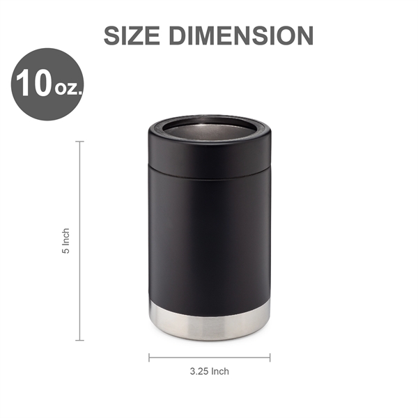 10 oz. Travel Stainless Vacuum Insulated Cup AND Can cooler - 10 oz. Travel Stainless Vacuum Insulated Cup AND Can cooler - Image 1 of 4