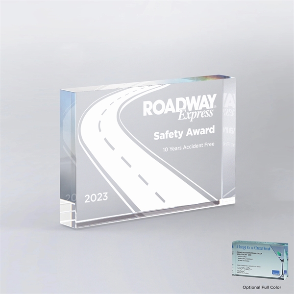 Freestanding Acrylic Block Award - Freestanding Acrylic Block Award - Image 0 of 2