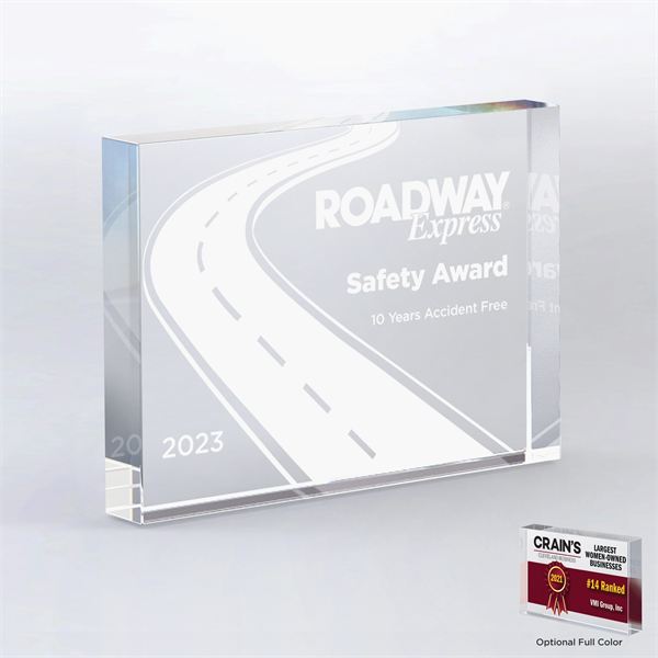 Freestanding Acrylic Block Award - Freestanding Acrylic Block Award - Image 0 of 2