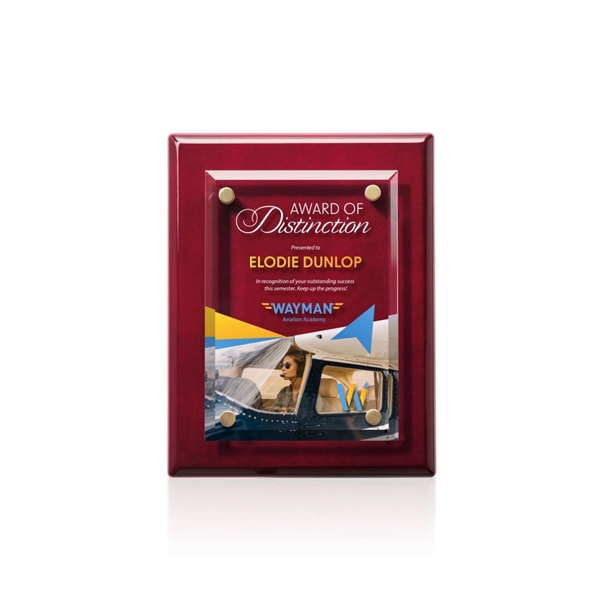 Caledon VividPrint™ Plaque - Rosewood/Gold