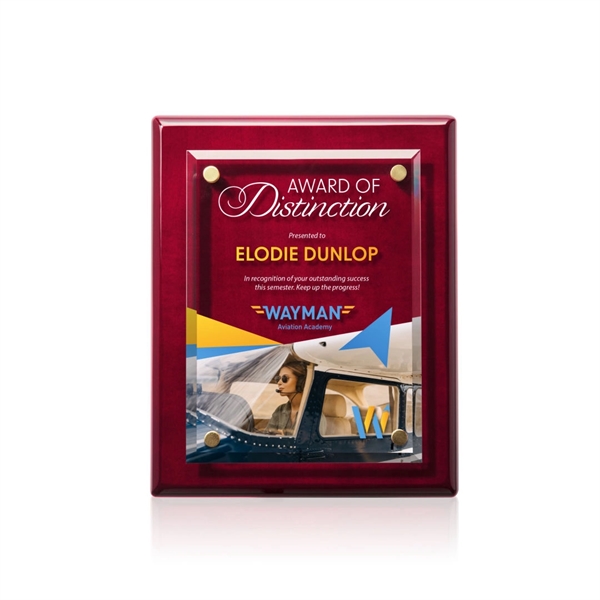Caledon VividPrint™ Plaque - Rosewood/Gold