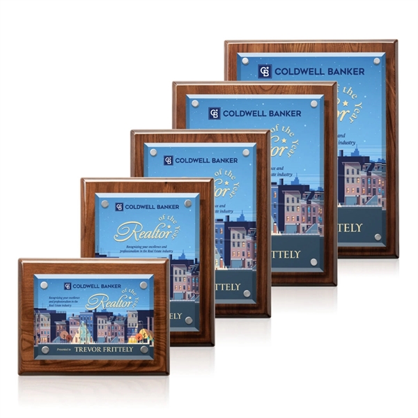 Caledon VividPrint™ Plaque - Walnut/Silver