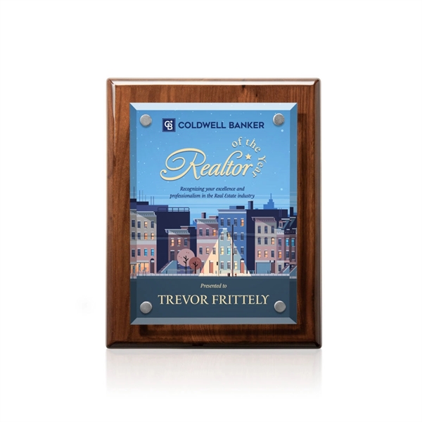 Caledon VividPrint™ Plaque - Walnut/Silver