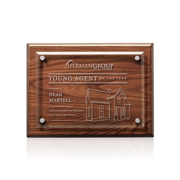 Caledon Plaque - Walnut/Silver