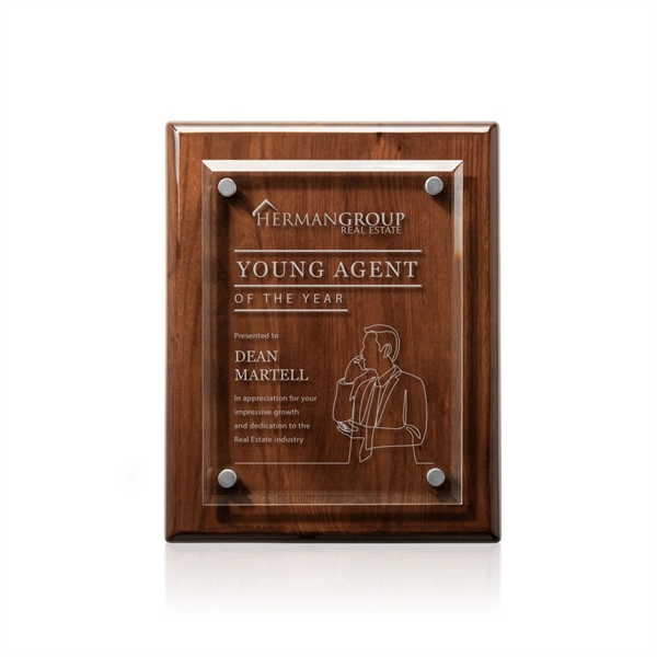 Caledon Plaque - Walnut/Silver