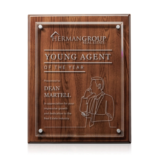 Caledon Plaque - Walnut/Silver