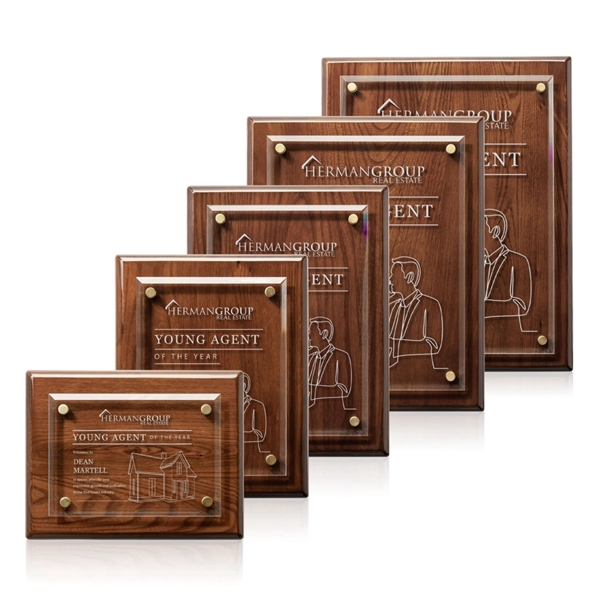 Caledon Plaque - Walnut/Gold