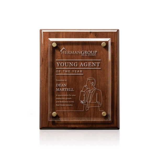 Caledon Plaque - Walnut/Gold