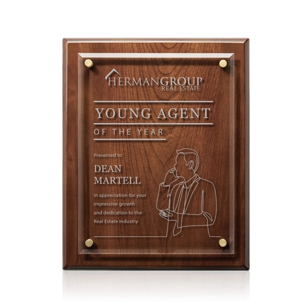 Caledon Plaque - Walnut/Gold