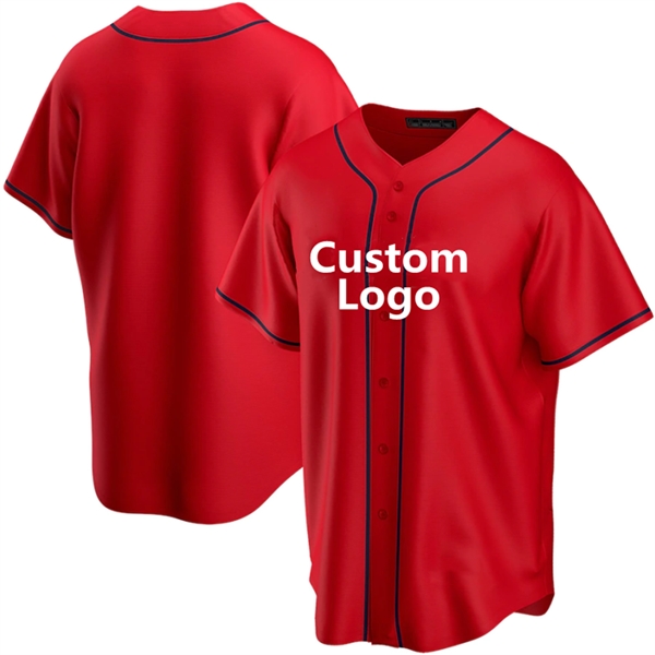 Wholesale Red Baseball Uniforms Customized Blank Jersey - Wholesale Red Baseball Uniforms Customized Blank Jersey - Image 0 of 5