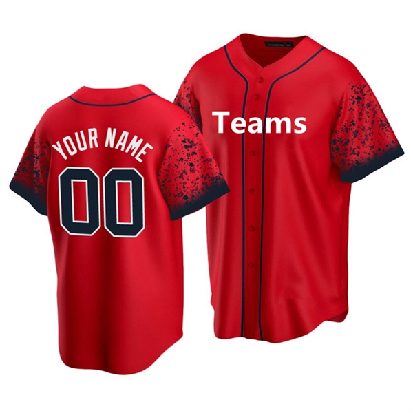 Wholesale Red Baseball Uniforms Customized Blank Jersey - Wholesale Red Baseball Uniforms Customized Blank Jersey - Image 2 of 5