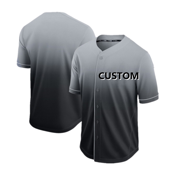 Custom Baseball Embroidered  Blank Gray Softball Jerseys - Custom Baseball Embroidered  Blank Gray Softball Jerseys - Image 3 of 4