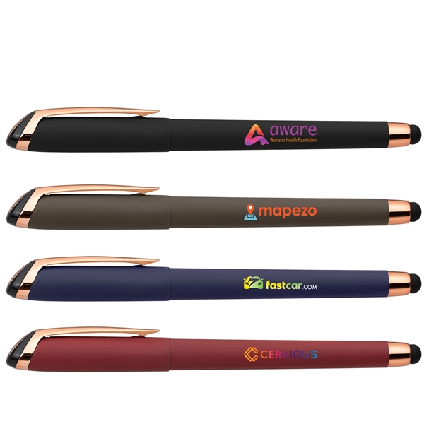 Gazelle Gel Softy Rose Gold Pen w/ Stylus