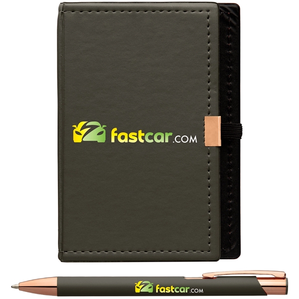 Note Caddy & Crosby Rose Gold Pen Gift Set - ColorJet