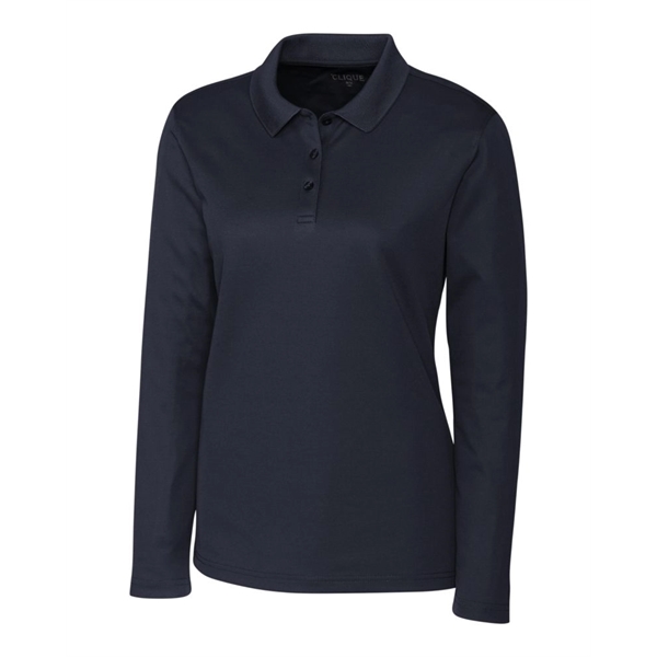Clique Spin Eco Performance Pique Long Sleeve Womens Polo - Clique Spin Eco Performance Pique Long Sleeve Womens Polo - Image 2 of 12