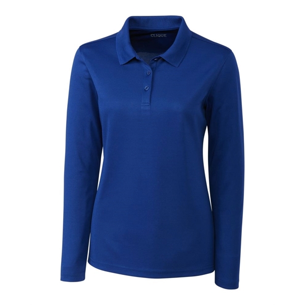 Clique Spin Eco Performance Pique Long Sleeve Womens Polo - Clique Spin Eco Performance Pique Long Sleeve Womens Polo - Image 10 of 12