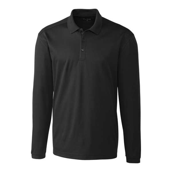 Clique Spin Eco Performance Pique Long Sleeve Mens Polo - Clique Spin Eco Performance Pique Long Sleeve Mens Polo - Image 1 of 12
