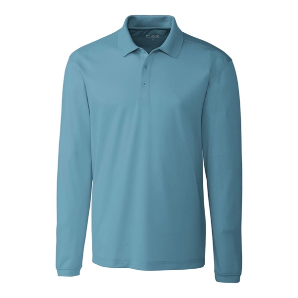 Clique Spin Eco Performance Pique Long Sleeve Mens Polo - Clique Spin Eco Performance Pique Long Sleeve Mens Polo - Image 3 of 12