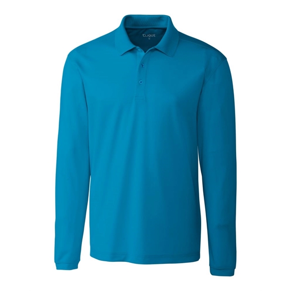 Clique Spin Eco Performance Pique Long Sleeve Mens Polo - Clique Spin Eco Performance Pique Long Sleeve Mens Polo - Image 5 of 12