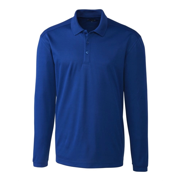 Clique Spin Eco Performance Pique Long Sleeve Mens Polo - Clique Spin Eco Performance Pique Long Sleeve Mens Polo - Image 8 of 12
