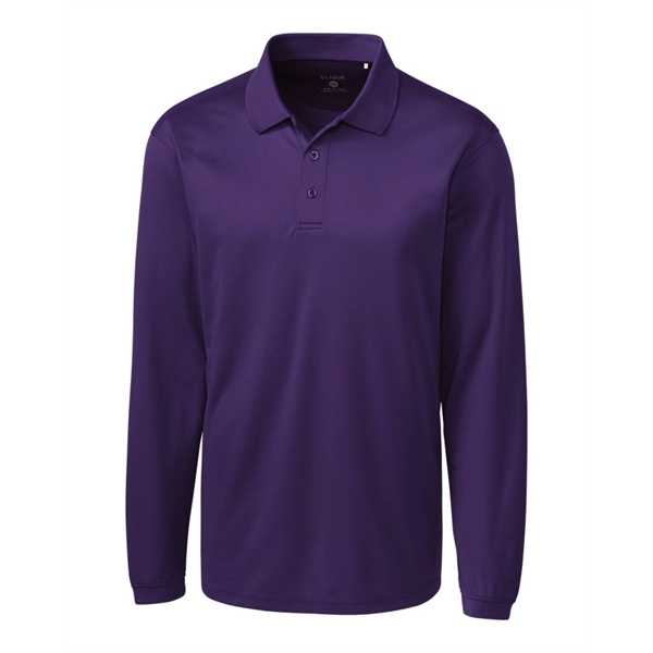 Clique Ice Pique Mens Long Sleeve Tech Polo - Clique Ice Pique Mens Long Sleeve Tech Polo - Image 6 of 18