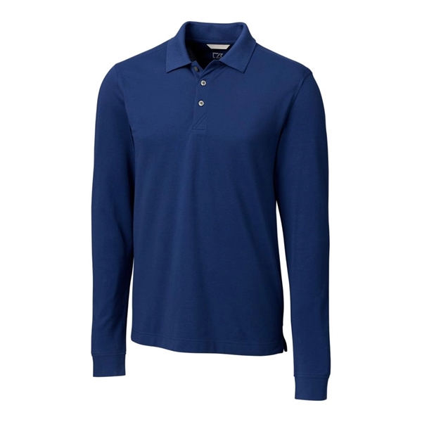 Cutter & Buck Advantage Eco Tri-Blend Pique Mens Long Sle... - Cutter & Buck Advantage Eco Tri-Blend Pique Mens Long Sle... - Image 4 of 9