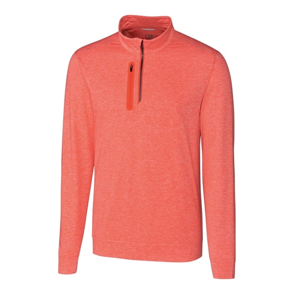 Cutter & Buck Stealth Heathered Quarter Zip Mens Pullover - Cutter & Buck Stealth Heathered Quarter Zip Mens Pullover - Image 0 of 19