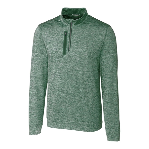 Cutter & Buck Stealth Heathered Quarter Zip Mens Pullover - Cutter & Buck Stealth Heathered Quarter Zip Mens Pullover - Image 4 of 19