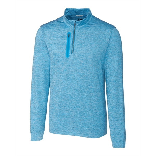 Cutter & Buck Stealth Heathered Quarter Zip Mens Pullover - Cutter & Buck Stealth Heathered Quarter Zip Mens Pullover - Image 5 of 19