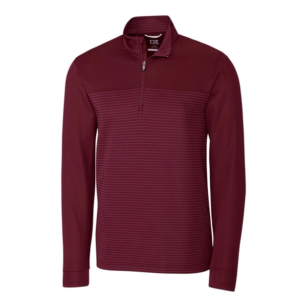 Cutter & Buck Traverse Stretch Eco Stripe Quarter Zip Men... - Cutter & Buck Traverse Stretch Eco Stripe Quarter Zip Men... - Image 0 of 9