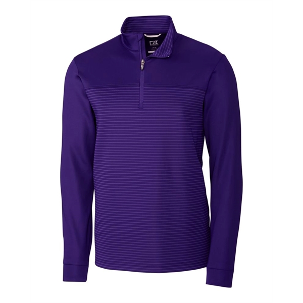 Cutter & Buck Traverse Stretch Eco Stripe Quarter Zip Men... - Cutter & Buck Traverse Stretch Eco Stripe Quarter Zip Men... - Image 2 of 9
